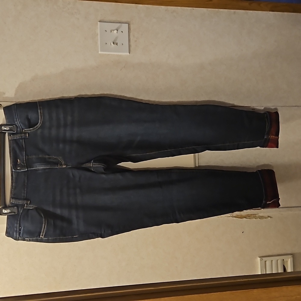 Maurices M Jeans buffalo plaid skinny jean 14W